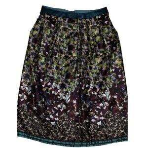 Not So Serious Women's Floral Print Skirt A-Line‎ Knee Length Multicolor Size XL